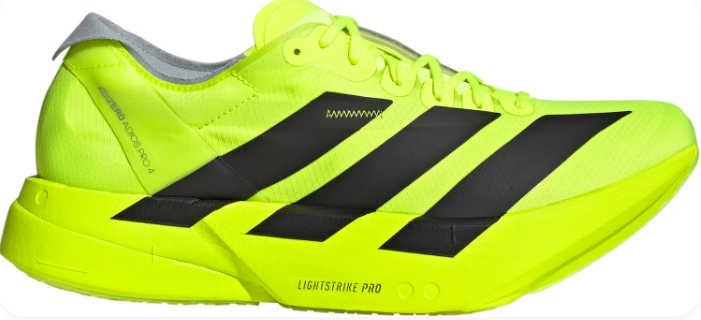 adidas Adizero Adios Pro 4 Men's Yellow Running Shoes | Solar Stride