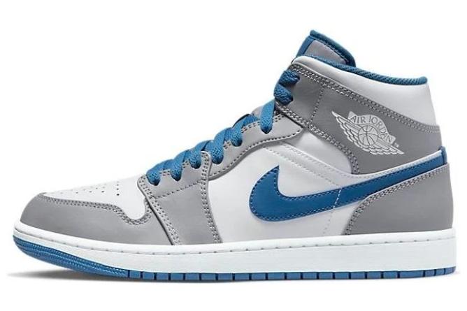 Air Jordan 1 Mid 'Cement Grey True Blue' DQ8426-014 | Cobalt Geometry
