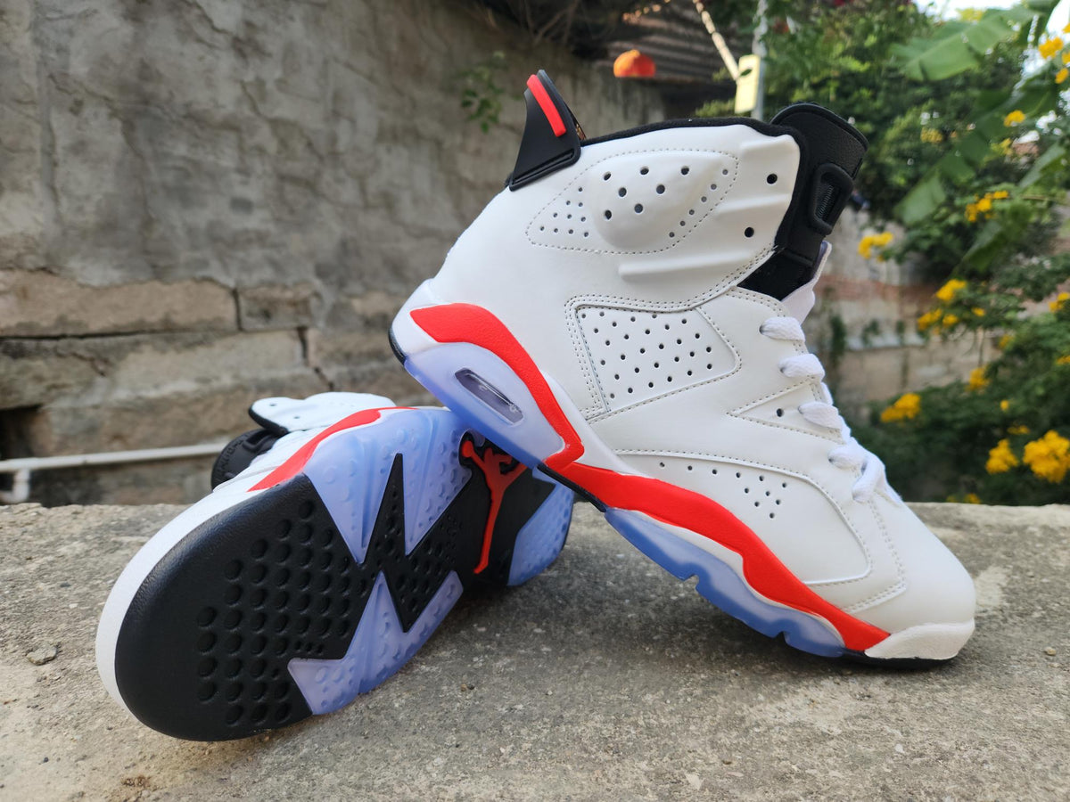 Air Jordan 6 Retro Men's White / Infrared / Black CT8529-105 | Pulse Outline