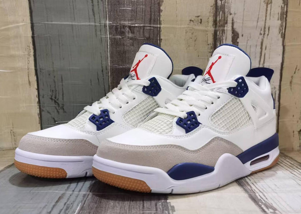 Air Jordan 4 Retro Off-white / Blue | Cloudline Accent