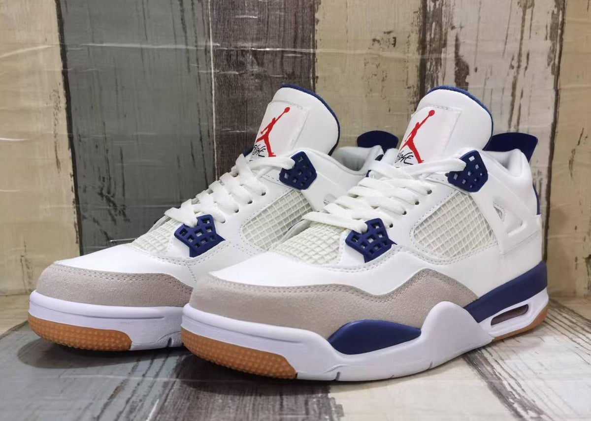 Air Jordan 4 Retro Off-white / Blue | Cloudline Accent