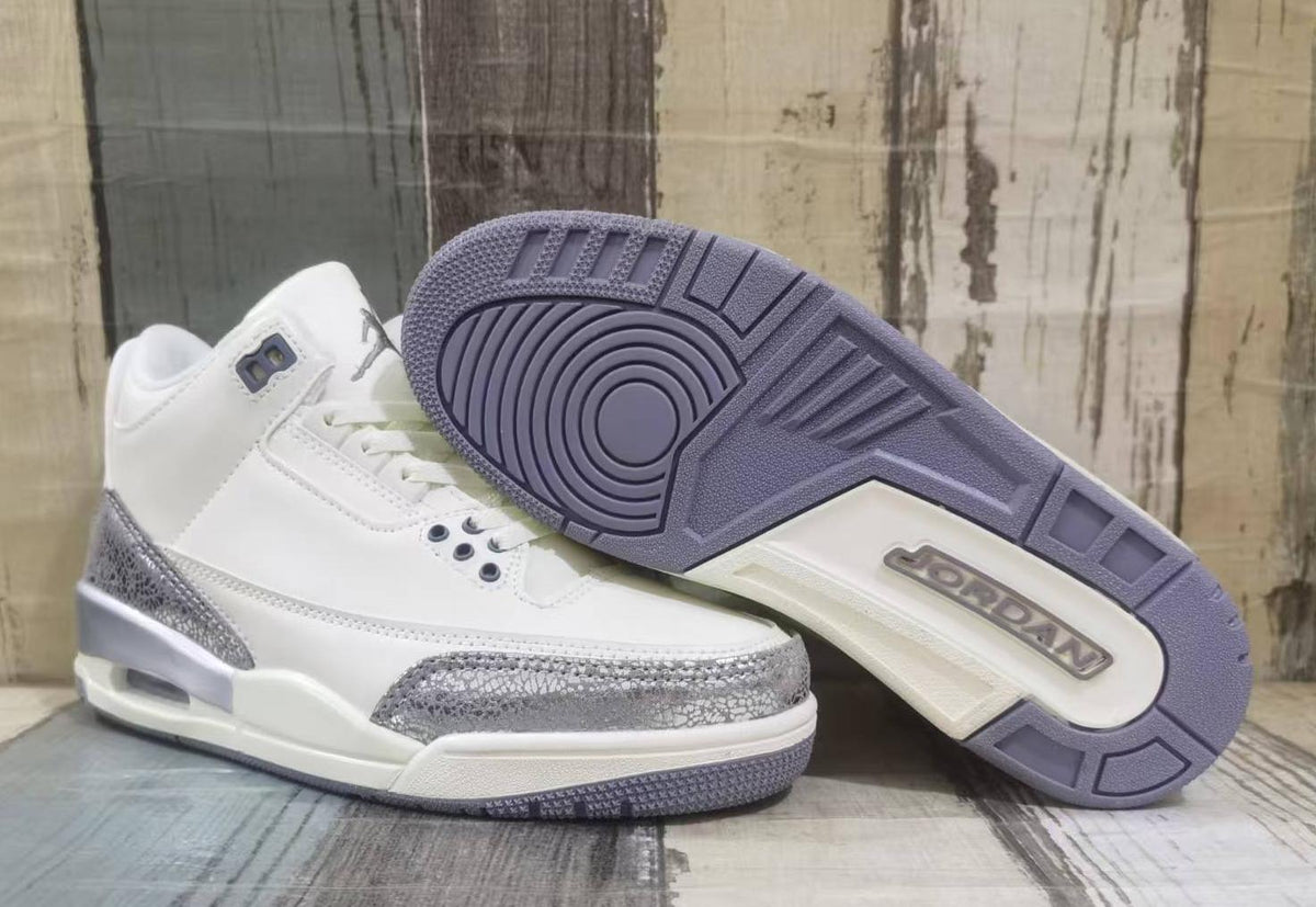 Air Jordan 3 Retro Men's Beige & Silver | Dune Circuit