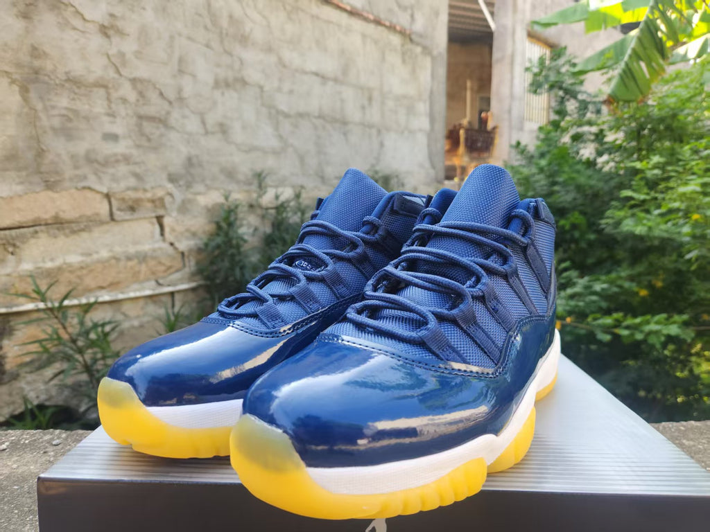 Air Jordan 11 Dark Blue/Yellow | Harbor Signal