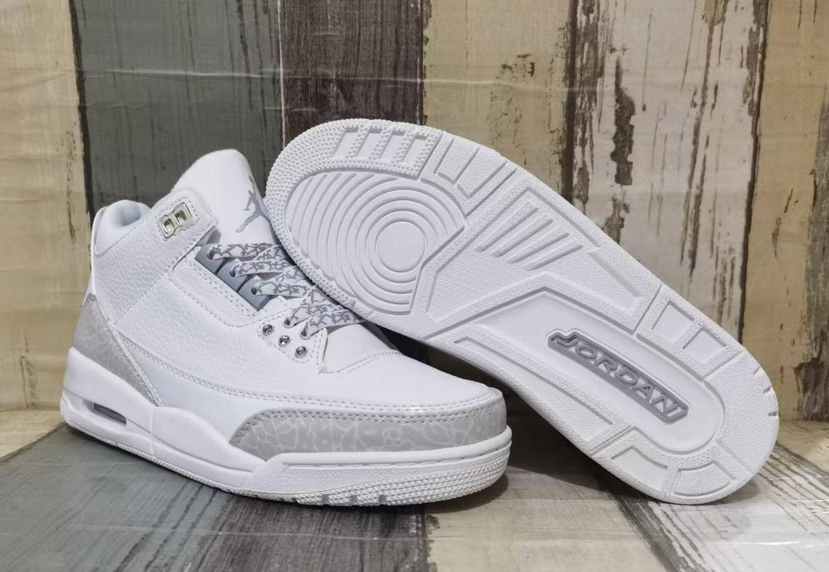 Air Jordan 3 Retro Pure White Men & Women | Porcelain Current