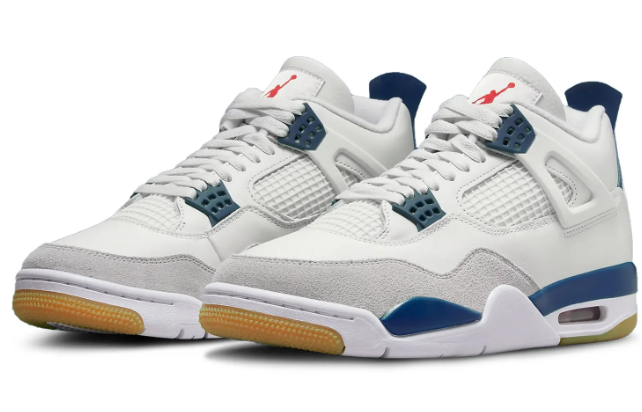 Nike SB x Air Jordan 4 White Navy | Navy Junction