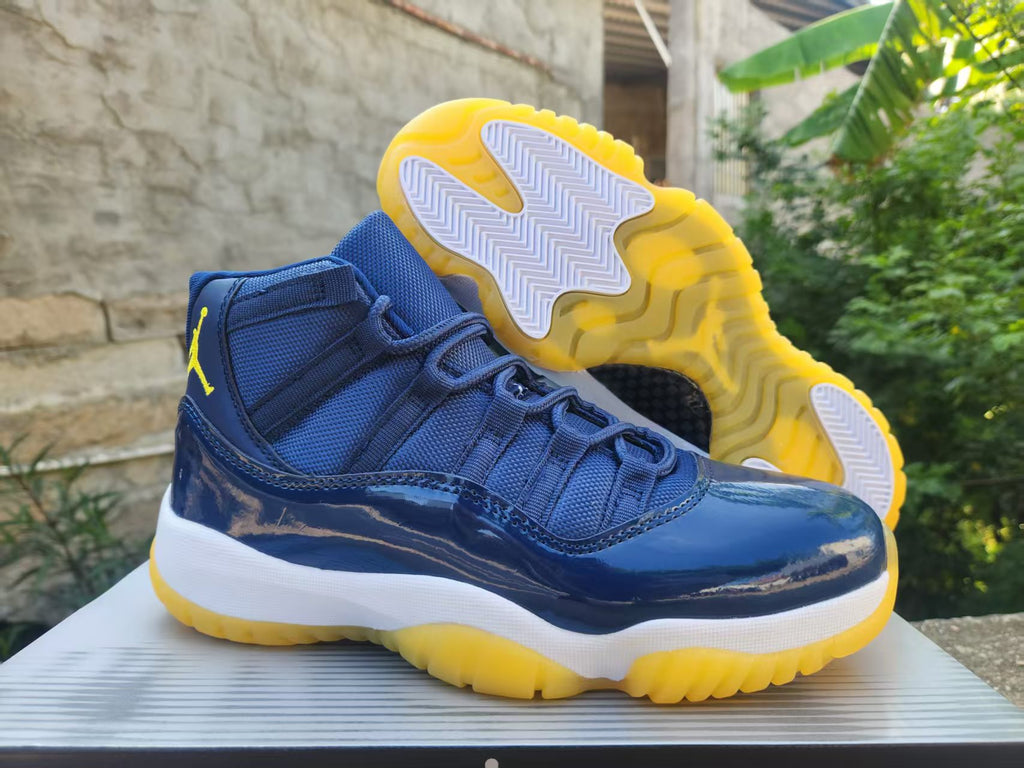 Air Jordan 11 Dark Blue/Yellow | Harbor Signal