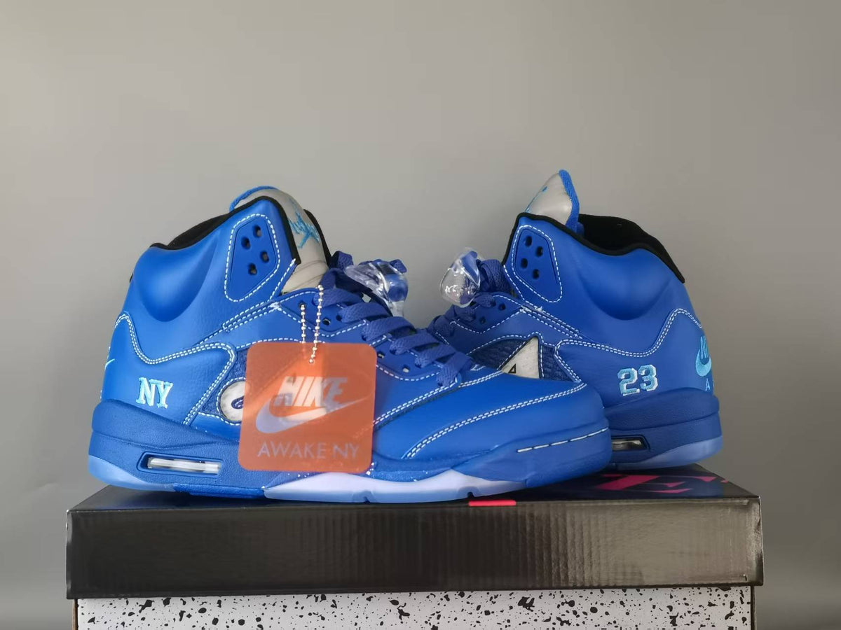 Air Jordan 5 Retro NY Arctic Blue / Black | Polar Skyline