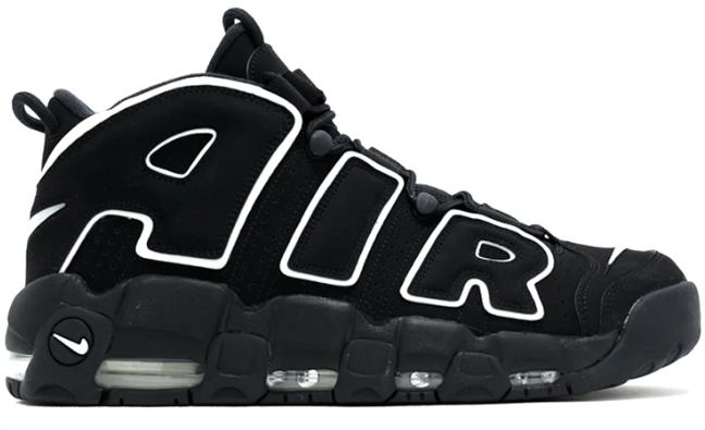 Nike Air More Uptempo Black White | Contrast Cadence