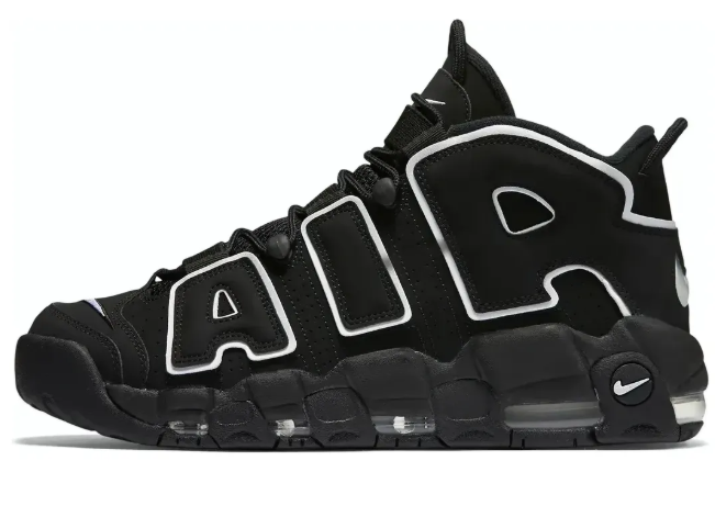 Nike Air More Uptempo Black White | Contrast Cadence