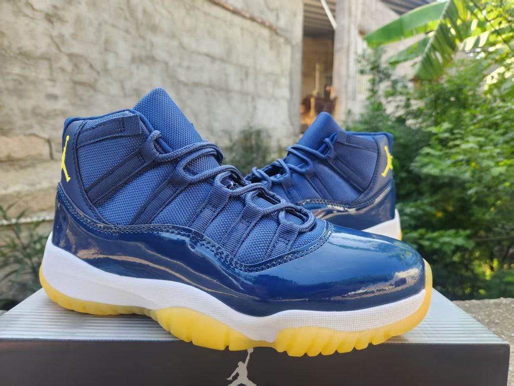 Air Jordan 11 Dark Blue/Yellow | Harbor Signal