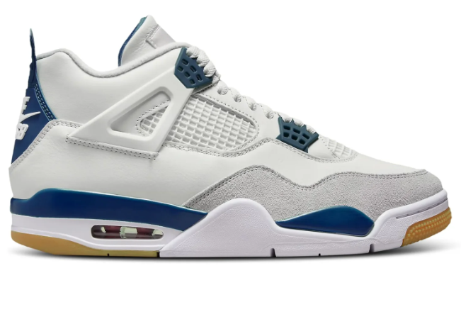 Nike SB x Air Jordan 4 White Navy | Navy Junction