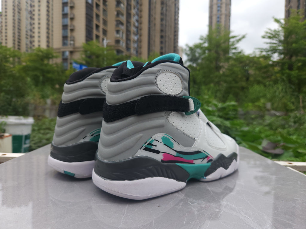 Air Jordan 8 Retro White / Grey / Green | Greenline Balance