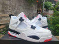 Air Jordan 4 Retro White / Red | Signal Contrast
