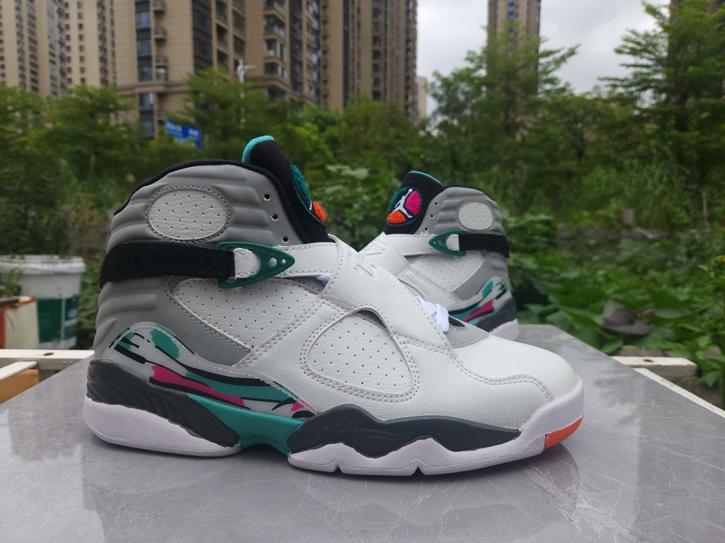 Air Jordan 8 Retro White / Grey / Green | Greenline Balance