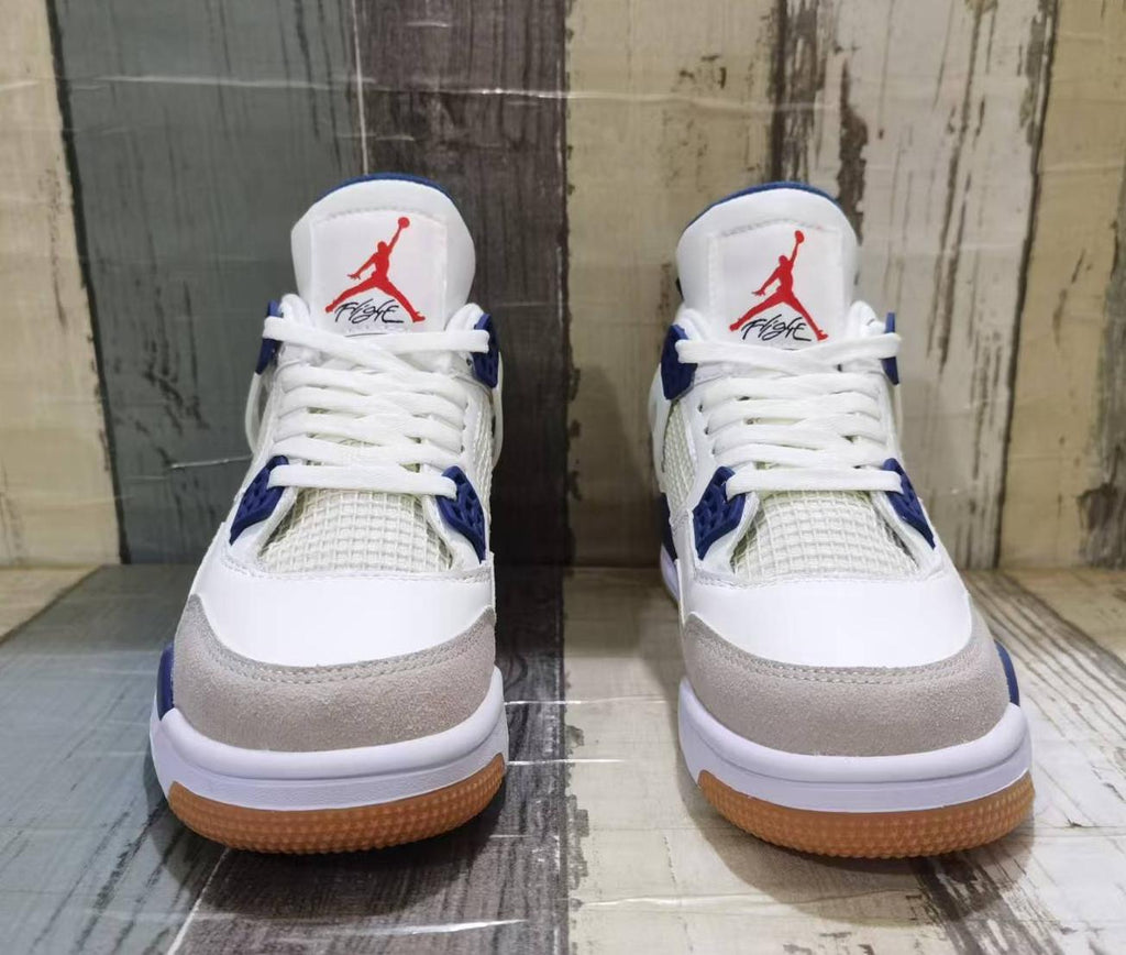 Air Jordan 4 Retro Off-white / Blue | Cloudline Accent