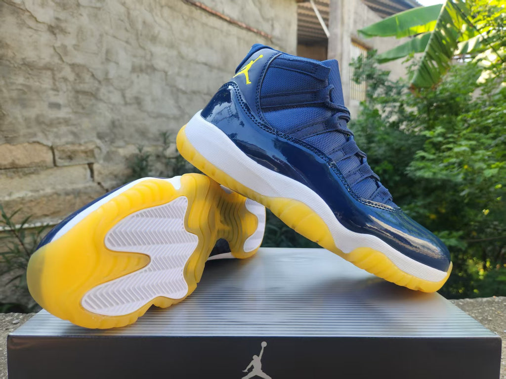 Air Jordan 11 Dark Blue/Yellow | Harbor Signal