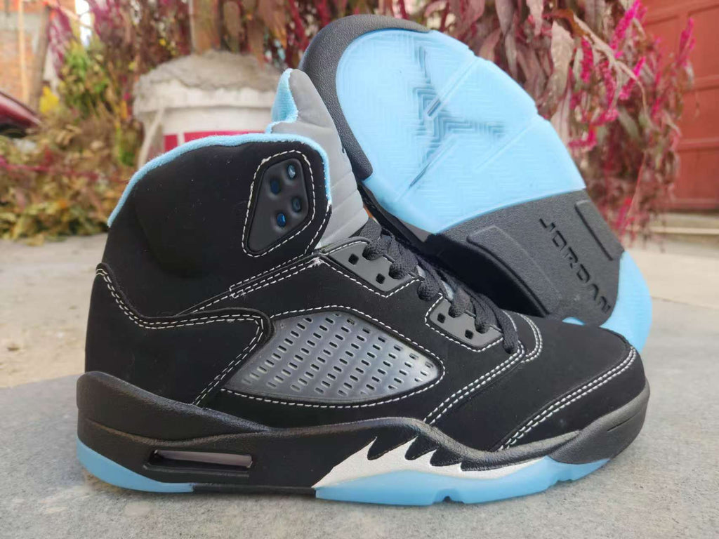 Air Jordan 5 Black/University Blue | Midnight Skybreak