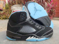 Air Jordan 5 Black/University Blue | Midnight Skybreak
