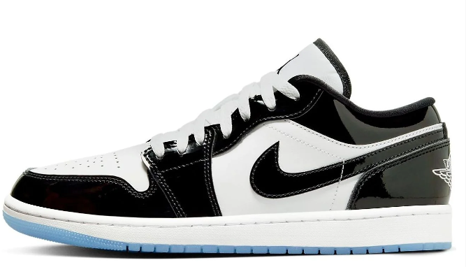 Air Jordan 1 Low SE 'Black White Concord' (F1C329) | Contrast Almanac