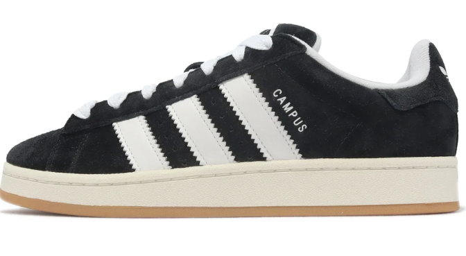 adidas Campus 00s Black White Gum HQ8708 | Midnight Sidewalk